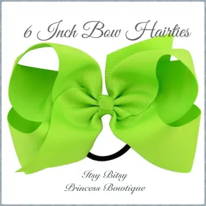 6 Inch bow hair ties