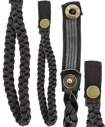 Add a Cane Wrist Strap with Snap - Braided Faux Leather