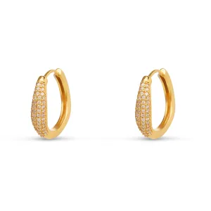 Athena Hoop Earrings Topaz - Vermeil