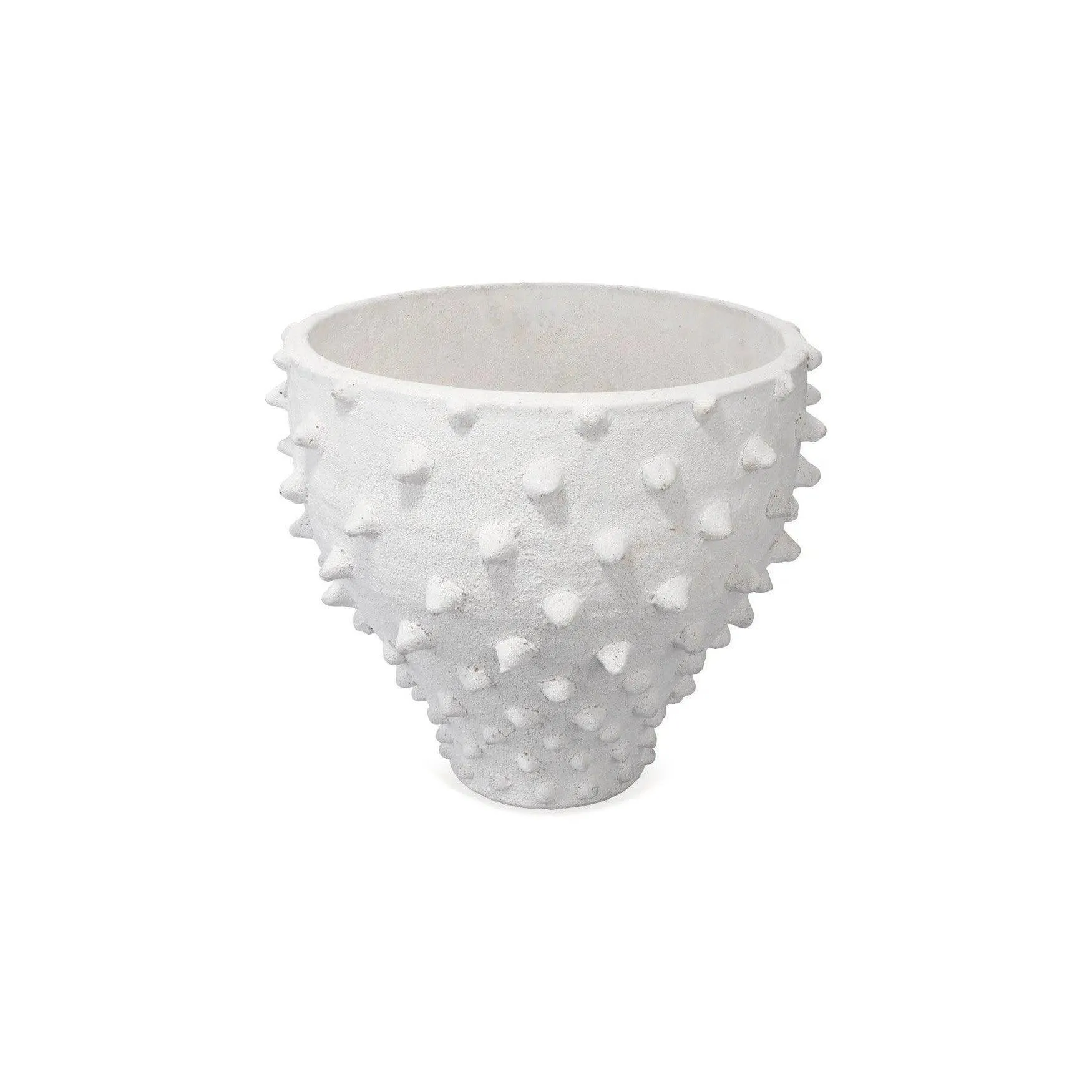 Coastal Style White Ceramic Spike Vase