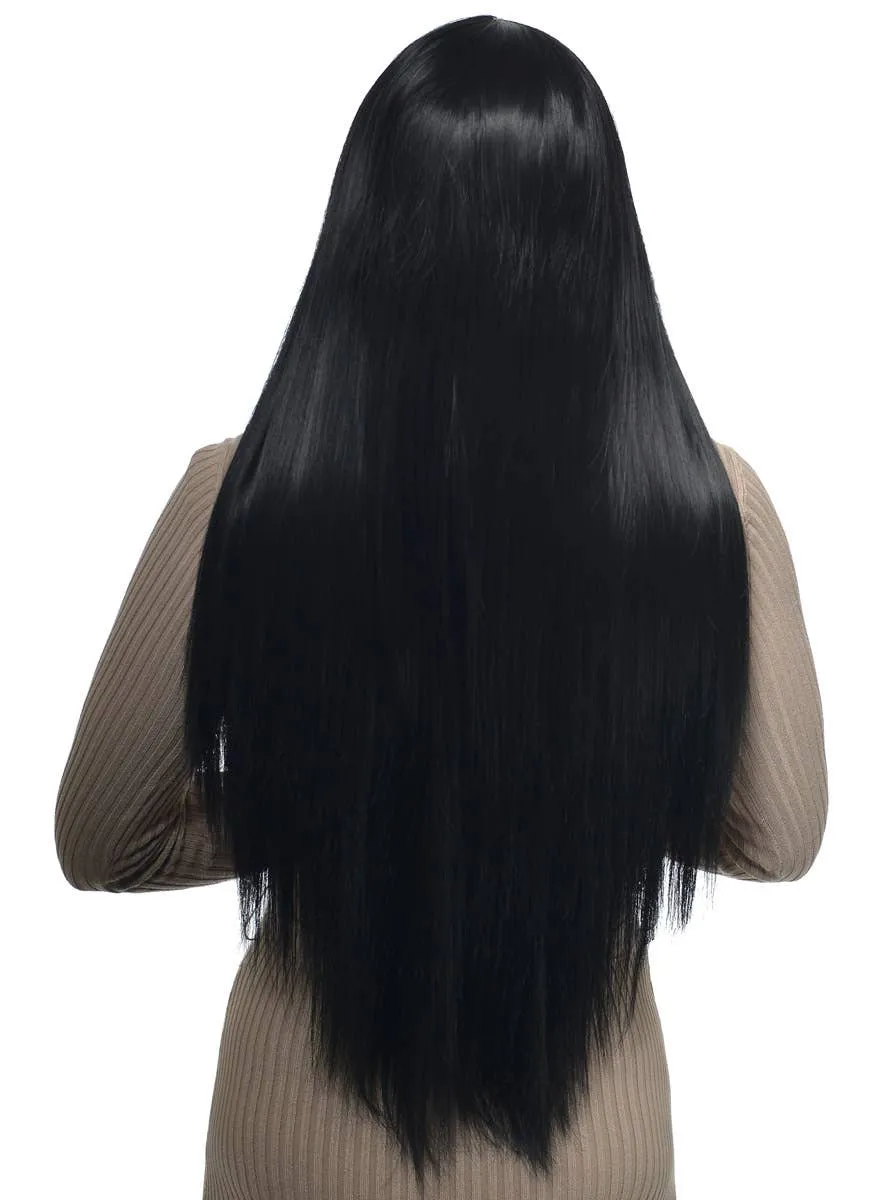 Deep Black Extra Long Straight Lace Front Fashion Wig