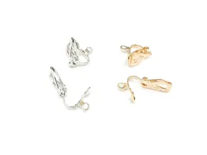 Earring, Clip On Earrings, with Ring, 3 Pairs | 銅耳夾, 有圈, 3對