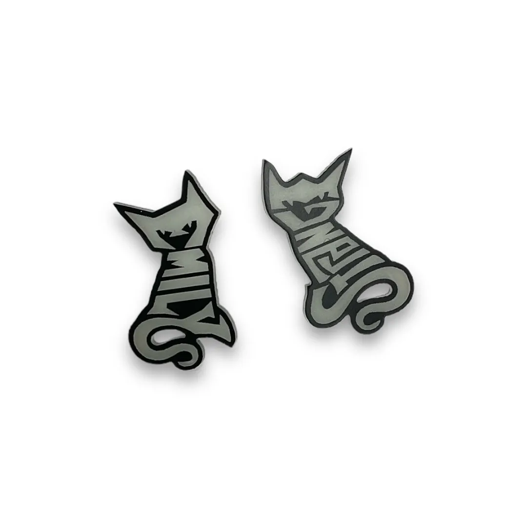 Emily The Strange® Cat outline studs