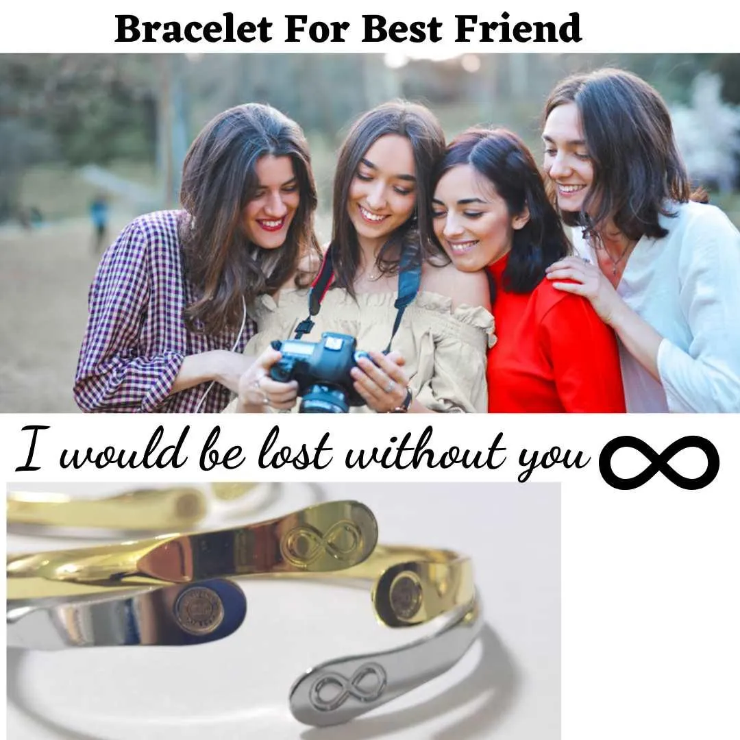 Friendship Bracelets, Infinity Bracelets, Best Friend Bracelets, Engraved Bracelets I would be lost without you- Infinity Sign