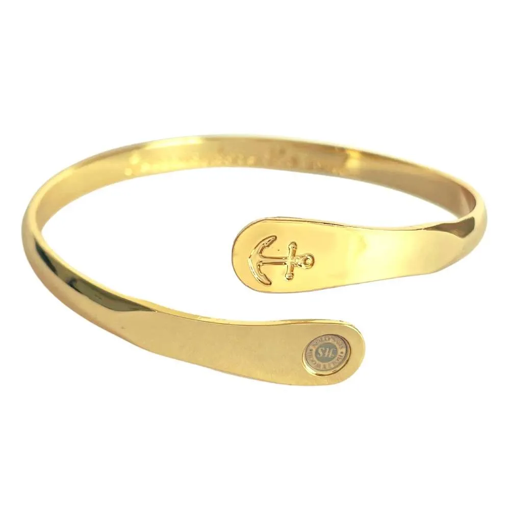 Gold Anchor Bracelet Engraved Bracelets Love Anchors the Soul Anchor Bracelet Women