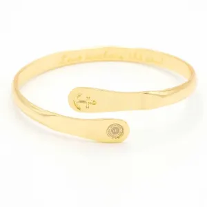 Gold Anchor Bracelet Engraved Bracelets Love Anchors the Soul Anchor Bracelet Women