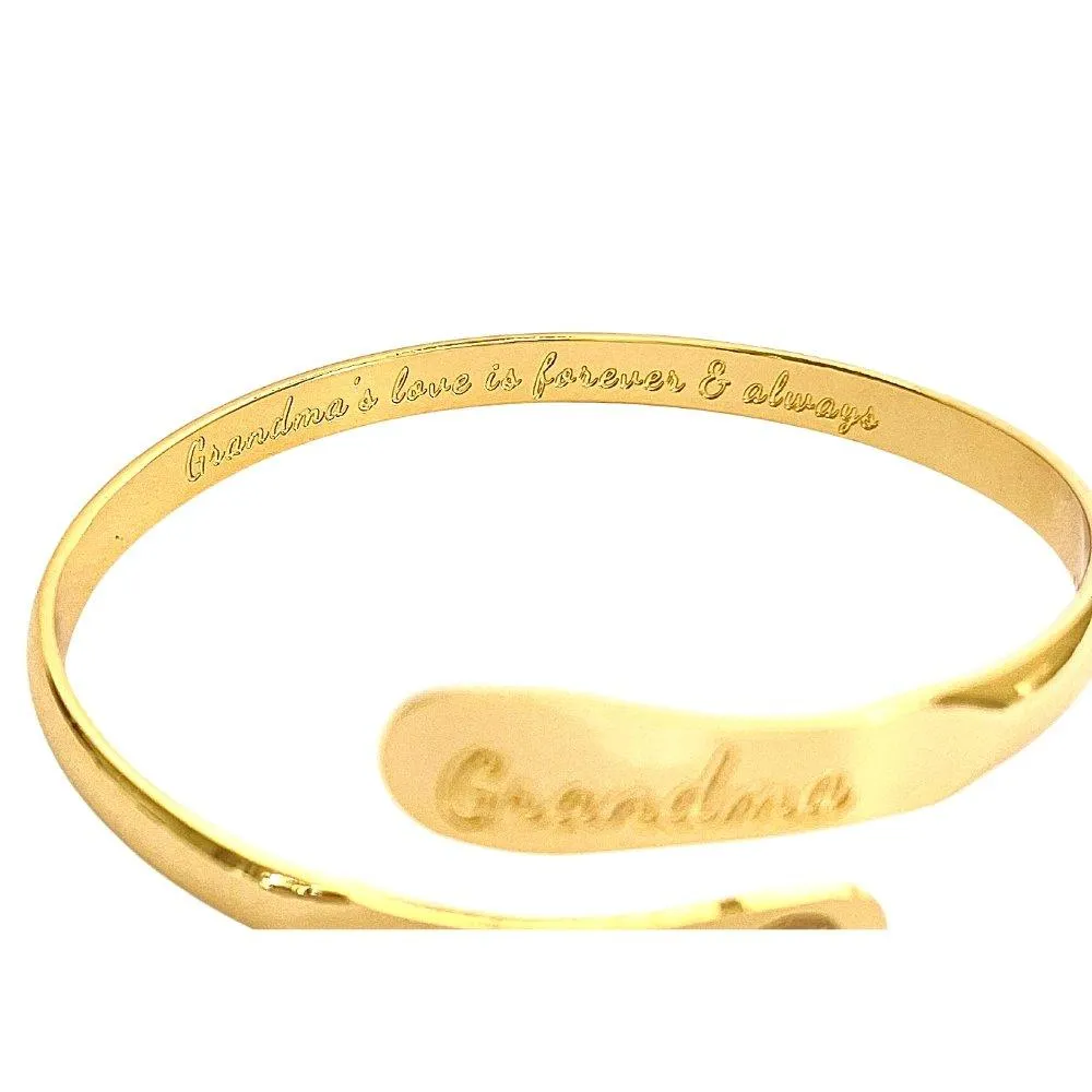 Grandma Bracelets, Engraved Bracelets Grandma’s love is forever & always