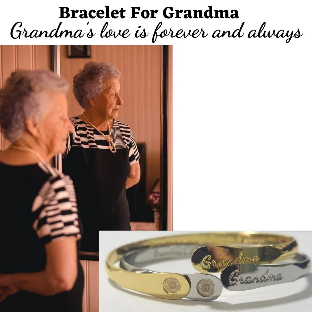 Grandma Bracelets, Engraved Bracelets Grandma’s love is forever & always