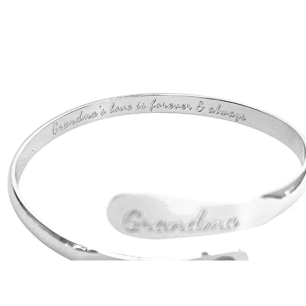 Grandma Bracelets, Engraved Bracelets Grandma’s love is forever & always