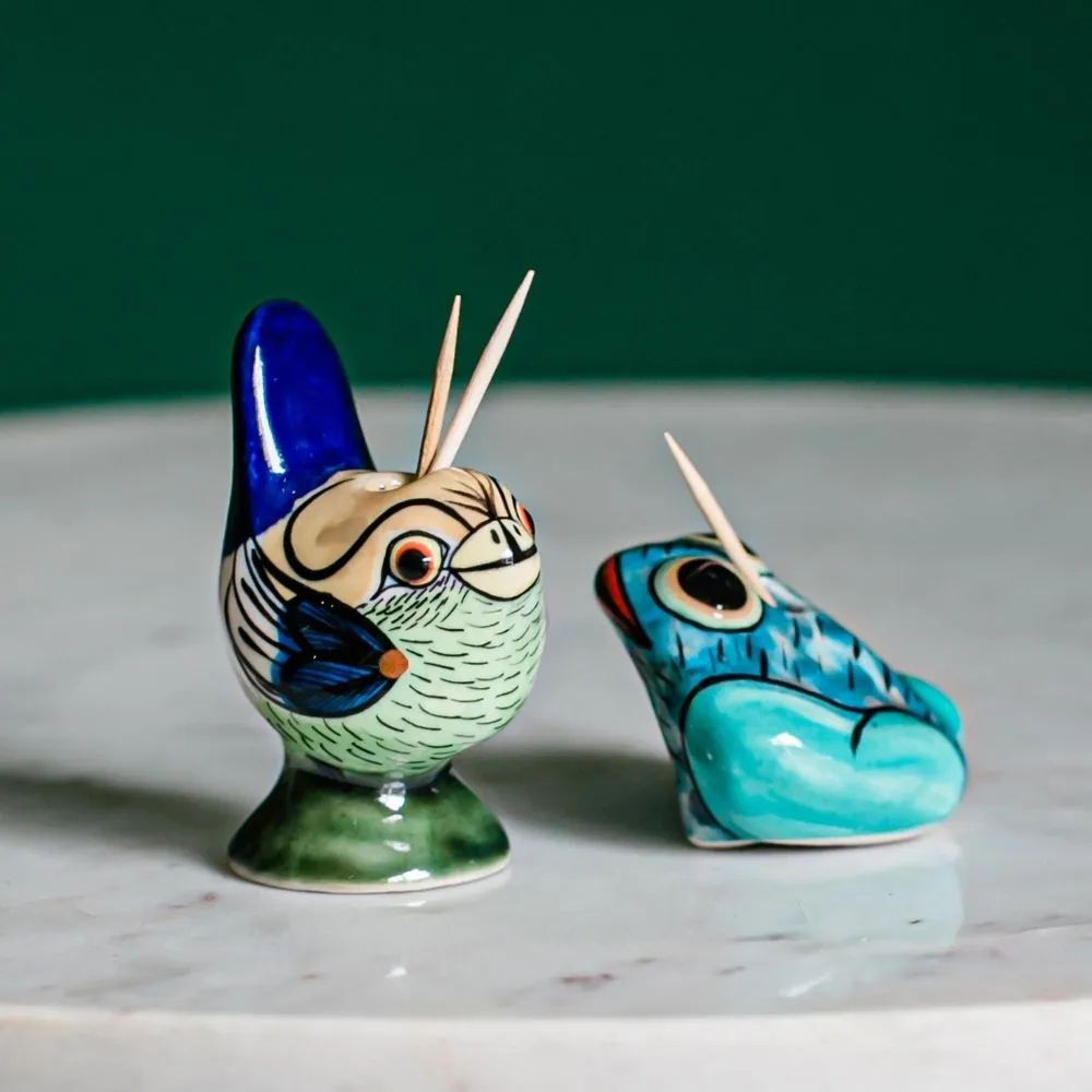 Hand-painted Ceramic Toothpick Holder - Pick Your Favorite