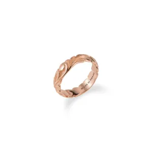 Hawaiian Heirloom Old English Scroll Ring in Rose Gold - 4.5mm