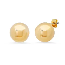 Large Gold Ball Earrings