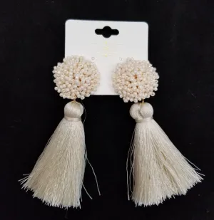 Le Centre Du Monde beaded statement earrings with tassels