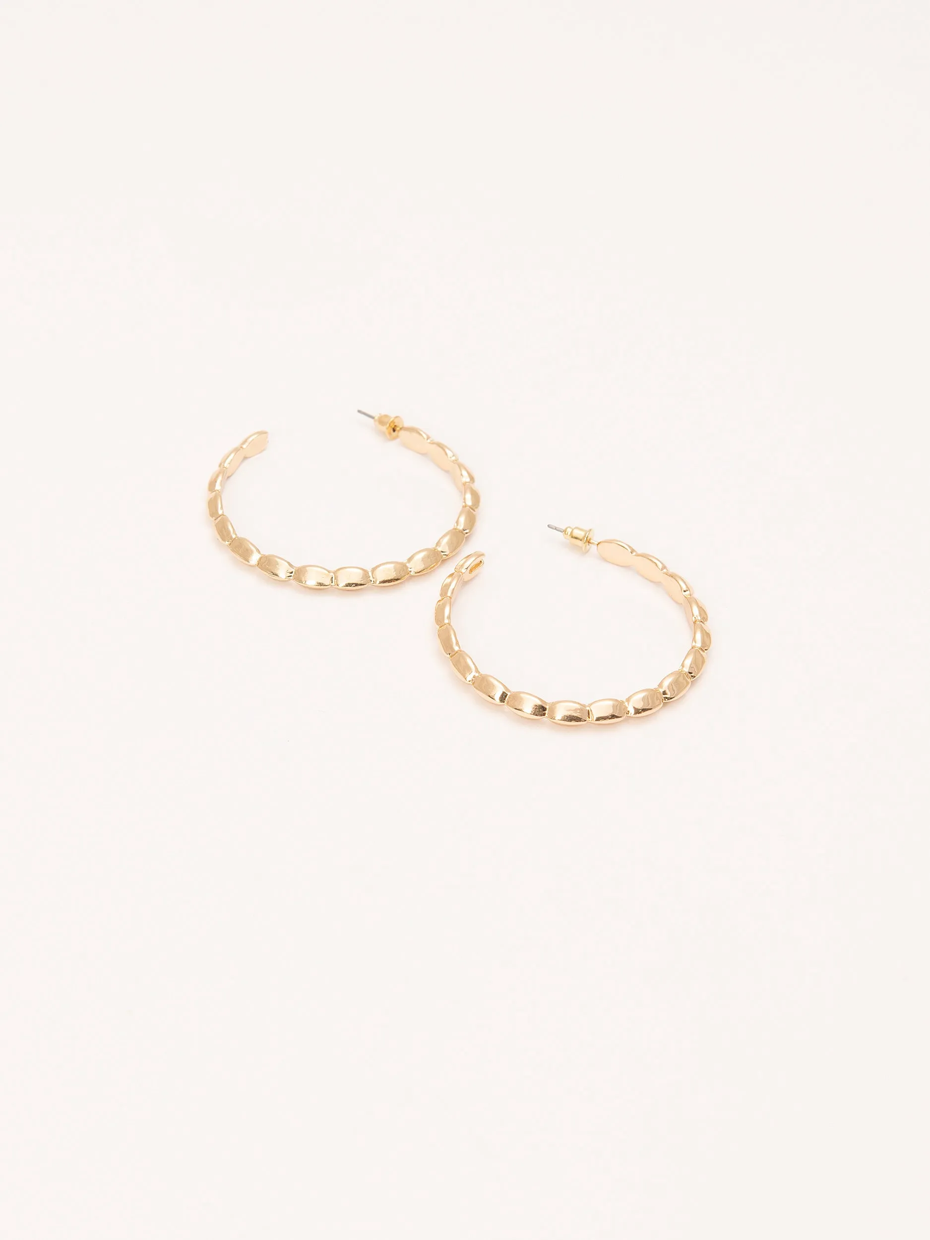 Metallic C-Hoop Earrings