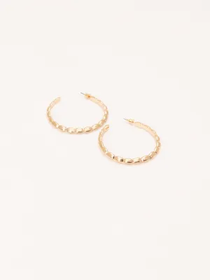 Metallic C-Hoop Earrings