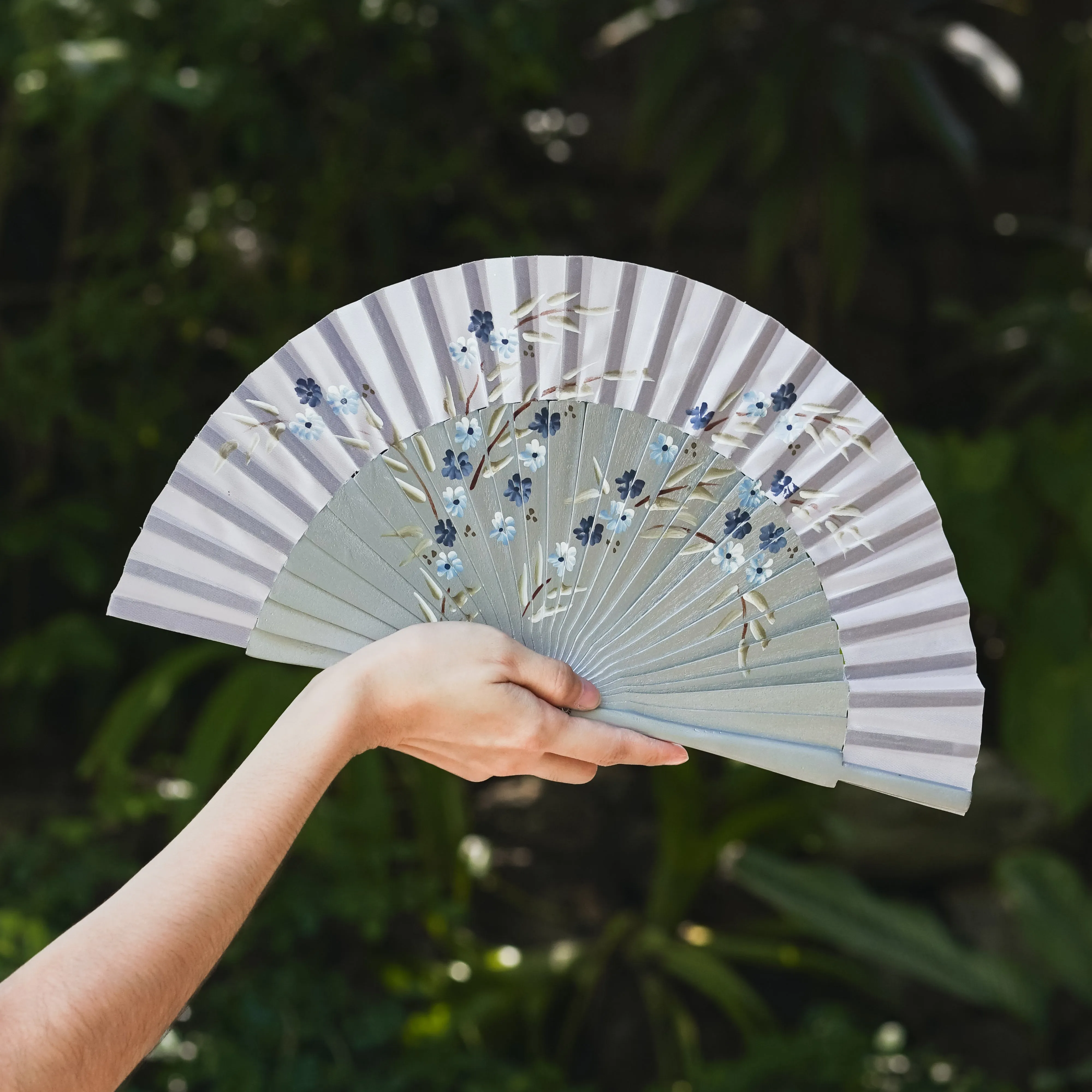 Metallic Hand Painted Fans