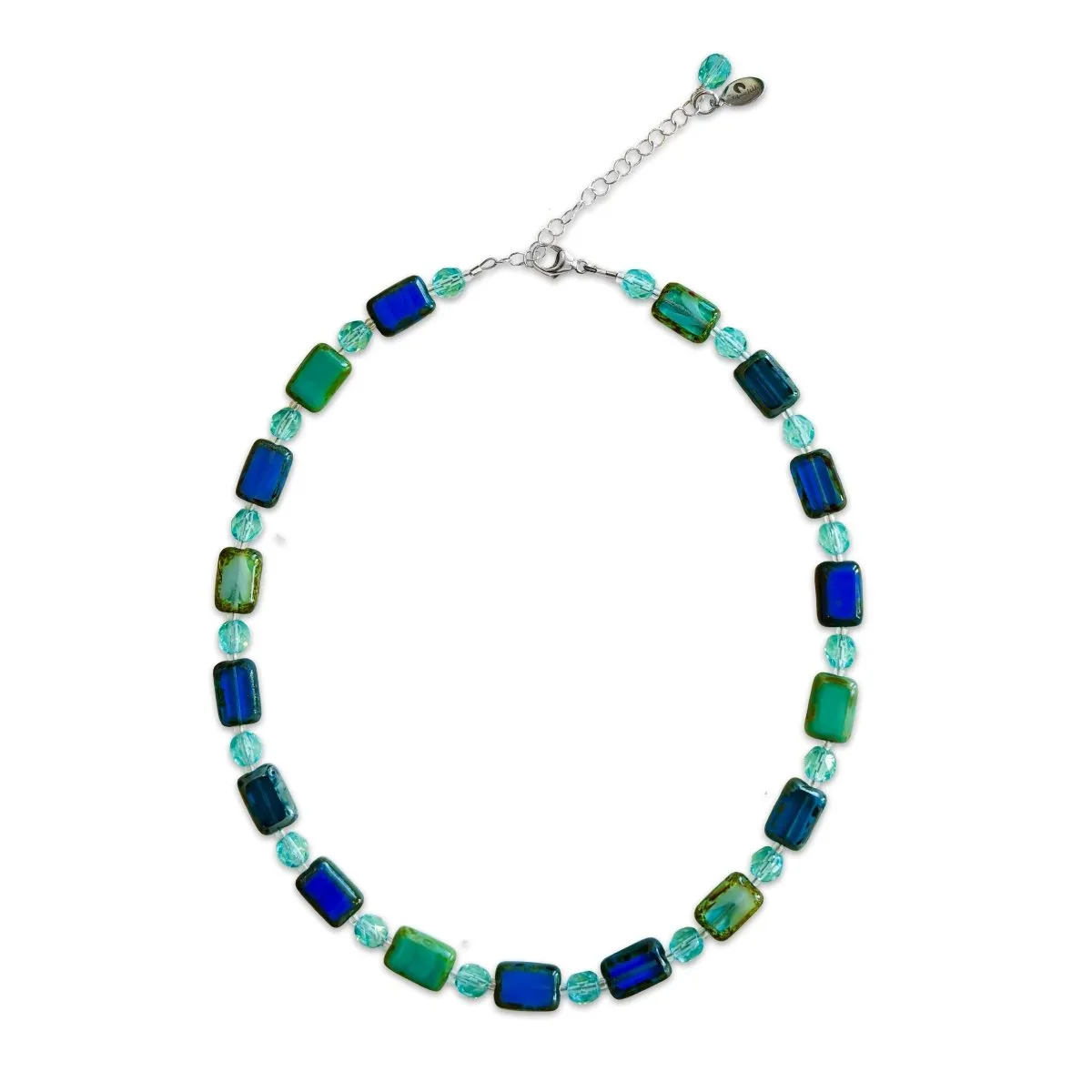 Ocean Mix Beaded Choker Necklace with Crystals