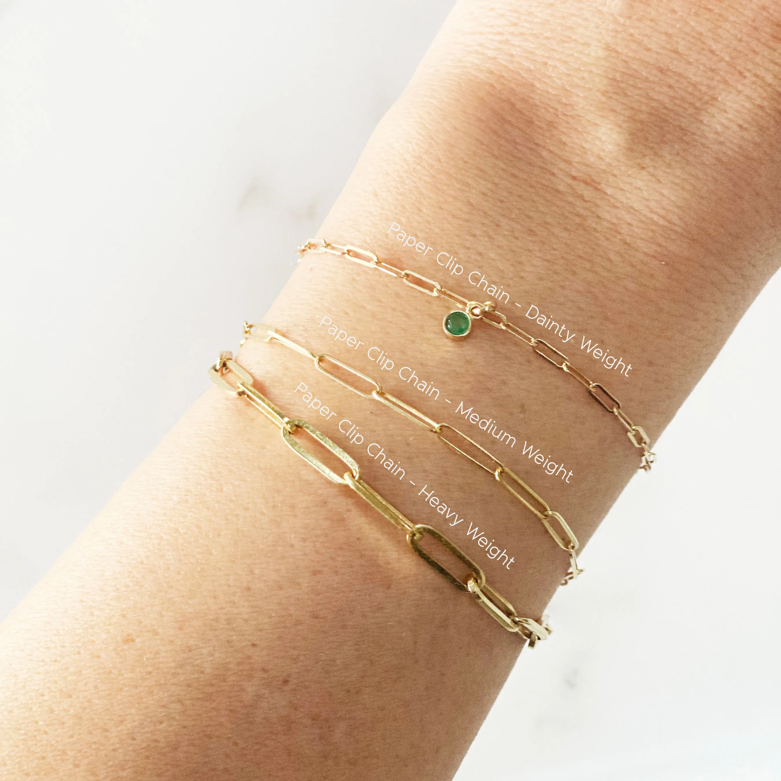 Paperclip Chain Bracelet - Dainty Weight