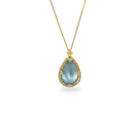 Petite Aquamarine Teardrop Necklace