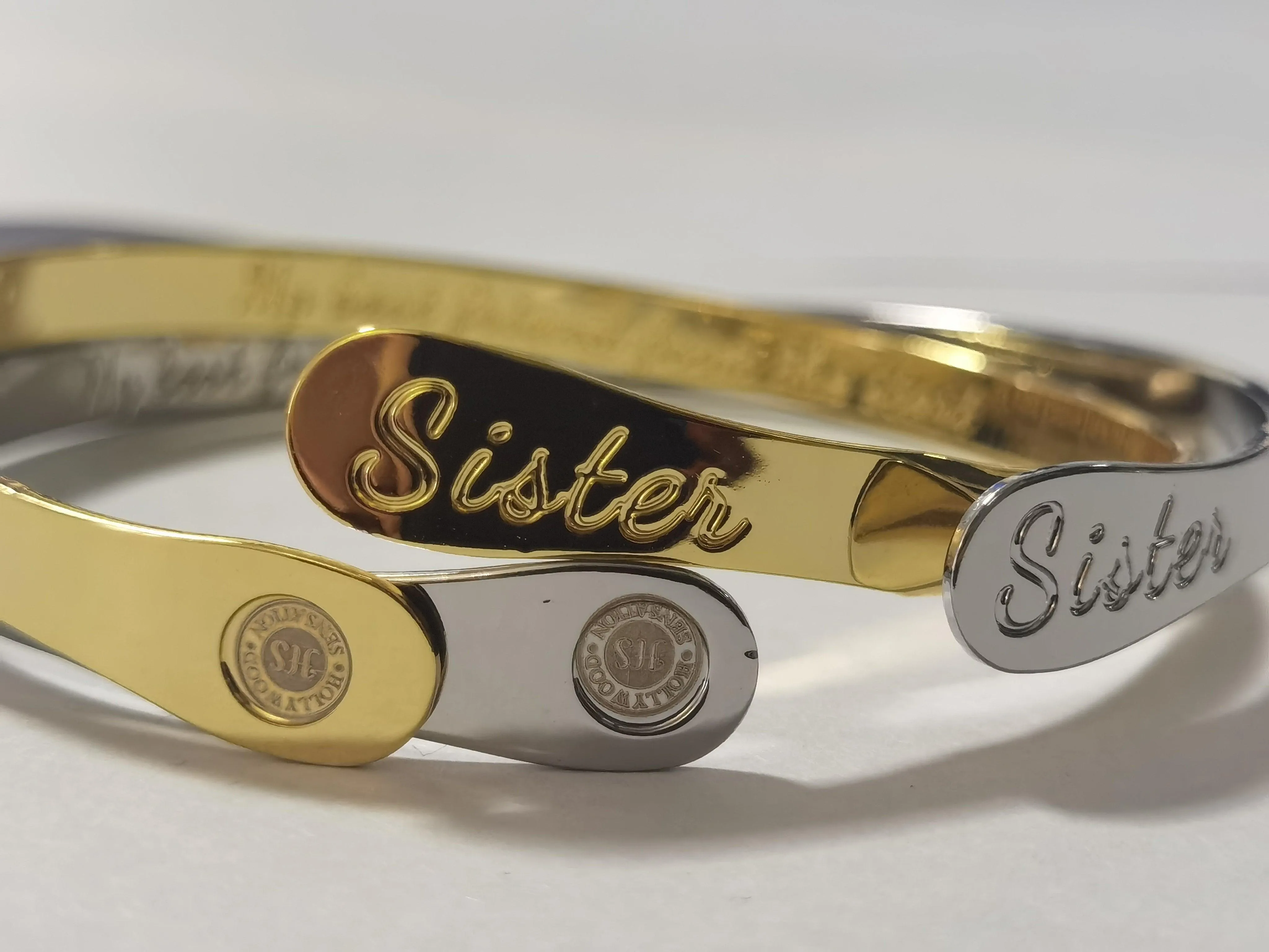 Sister Bracelets,  Engraved Bracelets My best friend from the start