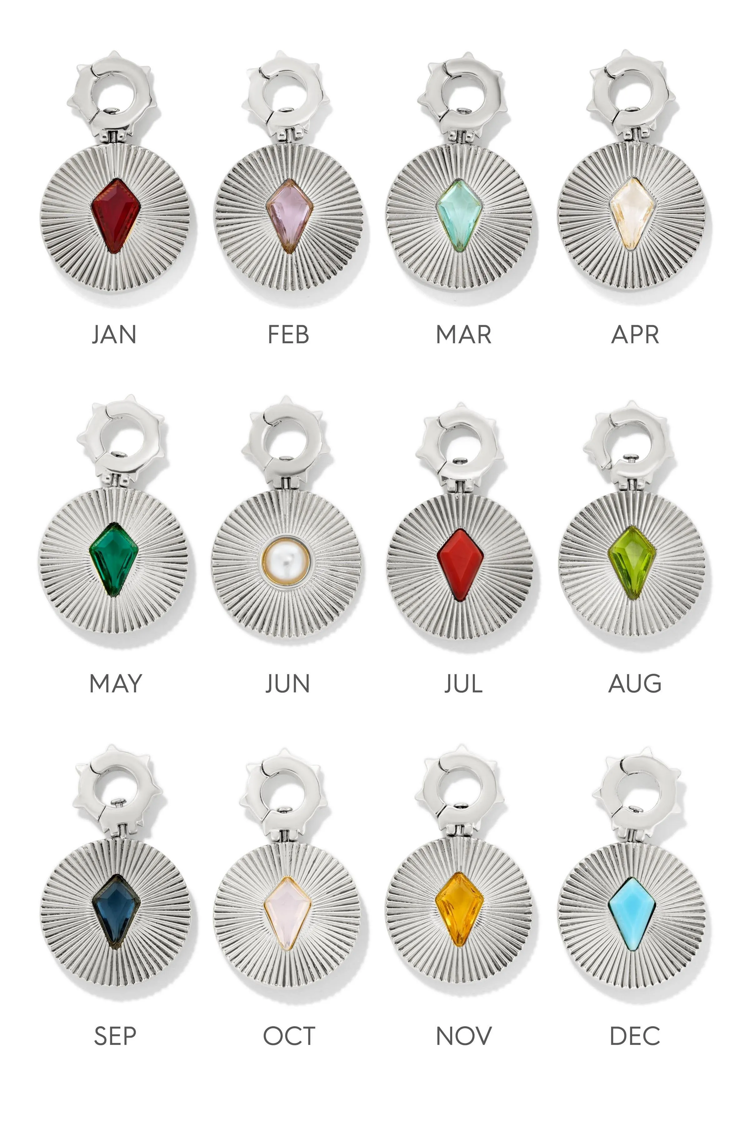 Tatum Power Stone Medallion Charms